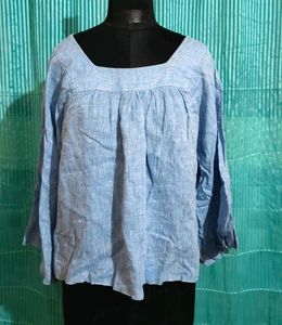 XXL 🎁Buy 2 Get 1 Free🎁Blue Square Neck Top