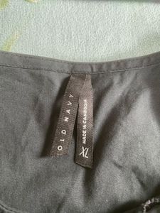 Black Ruffle Detail Top