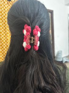Crochet Flower Hair Clip