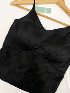 Elegant Black Cami top Padded