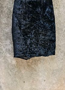 I. Black Velvet Mini Skirt