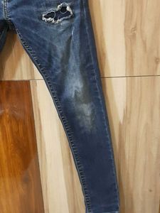 Ripped Blue Denim Jeans