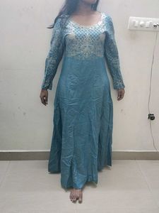 Negotiable Teal Embroidered Salwar Kameez