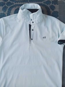 H&M Light Blue Polo Shirt