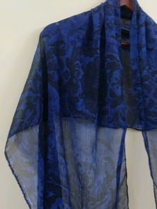 Blue Printed Stole