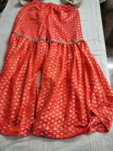 Orange &amp; Gold Women&#39;s Garara