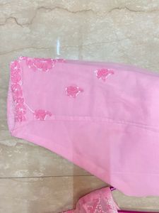 Chikankari Pink Kurta Set