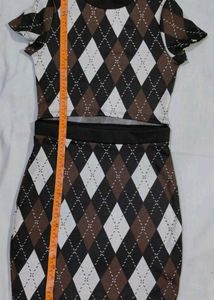 Argyle Cutout Mini Dress