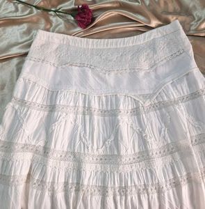 White Cotton Skirt
