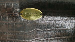 Hidesign Croc Embossed Leather Bag
