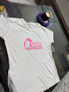 Selfie Queen White Tshirt