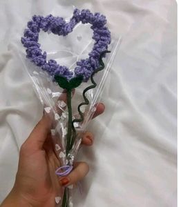 Crochet Heart Shaped Bouquet – Handmade with Love