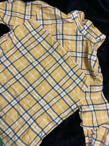 Checks Yellow Shirt
