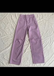 H&amp;M 💜Lilac Wide Leg Jean 💜|Ripped