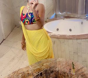 Embroidered Crop Top &amp; Ready To Wear Saree