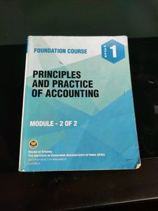 CA FOUNDATION (ICAI BOOKS) principles And Practice