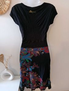 Desigual Black Floral Dress