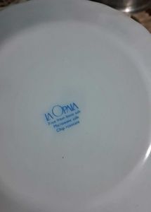 4 La Opala Floral Dinner Plates