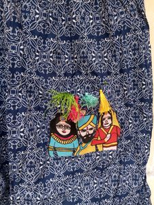 Blue Designer With Pockets Kurta (Women)