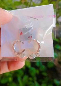 Silver Polished Earrings/ Bali