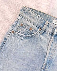 ZARA Light Wash Denim Jeans