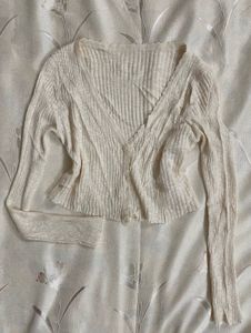 Cute Cardigan with Lace Detail