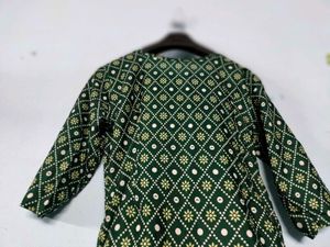 Green Printed Kurti