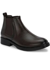 Brown Leather Chelsea Boots - Size 10