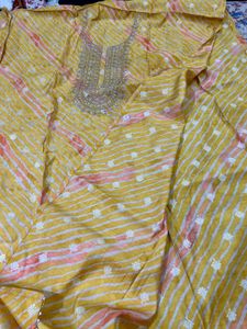 NEW Yellow Kurta Dupatta Set Material