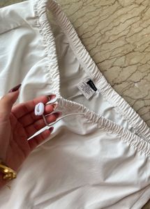 White Parachute Cargo Pants