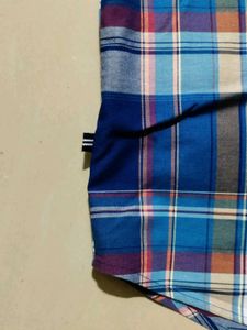 Nautica Blue Tartan Checks Casual Shirt