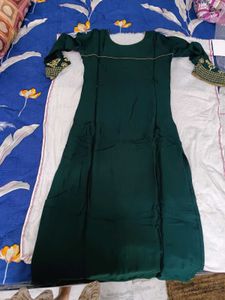 Green Embroidery Kurti
