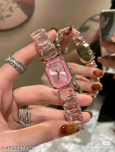 URAB Pink Crystal Watch