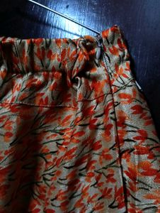 Floral Print Ethnic Skirt