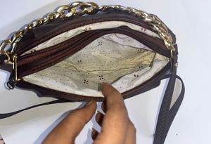 Brown Chain Detail Bag