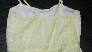 Yellow Embroidered Cami Top