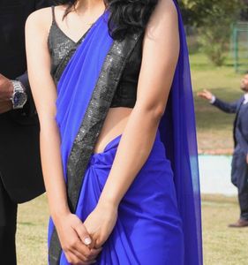 Elegant Blue Party Wear Saree