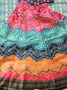 Multi colored Lehenga Choli Duppatta Set (6-8yrs)