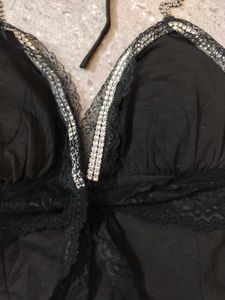 Rhinestone detail halter neck backless corset Top