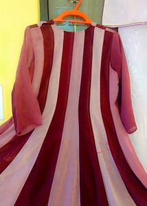 Striped Tunic Top With Salwar