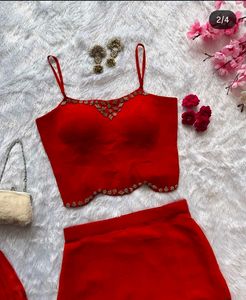 Elegant Orange designer Lehenga Set🔥