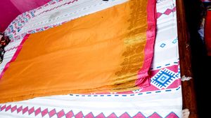 Orange &amp; Pink Saree