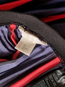 H&amp;M Striped Pleated Skirt