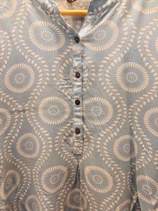 Blue Printed Tunic Top