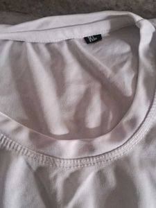 White Graphic Print Tee