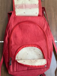 Red Leather 4-Pocket Bag