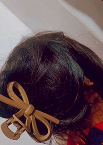 Chic Matte Nude Bow Hair Claw Clip