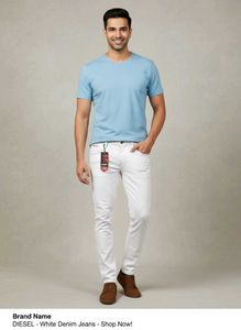 Diesel White Denim Jeans Size- 30