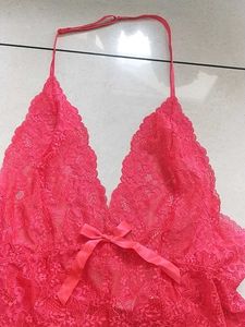 Hot Pink Lace Teddy