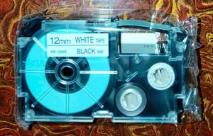 Casio XR-12WE1 Label Printer Tape